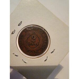 1864 2 Cent Piece United States Coin Two Cents 1800s Civil War Era